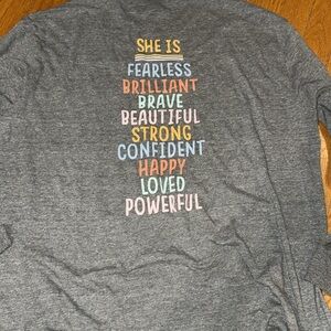 3 Sisters JADELYNN BROOKE Gray Long Sleeve Tee Casual Comfort XL Women’s